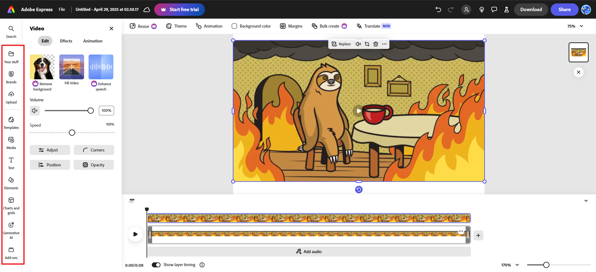 crea un video meme online