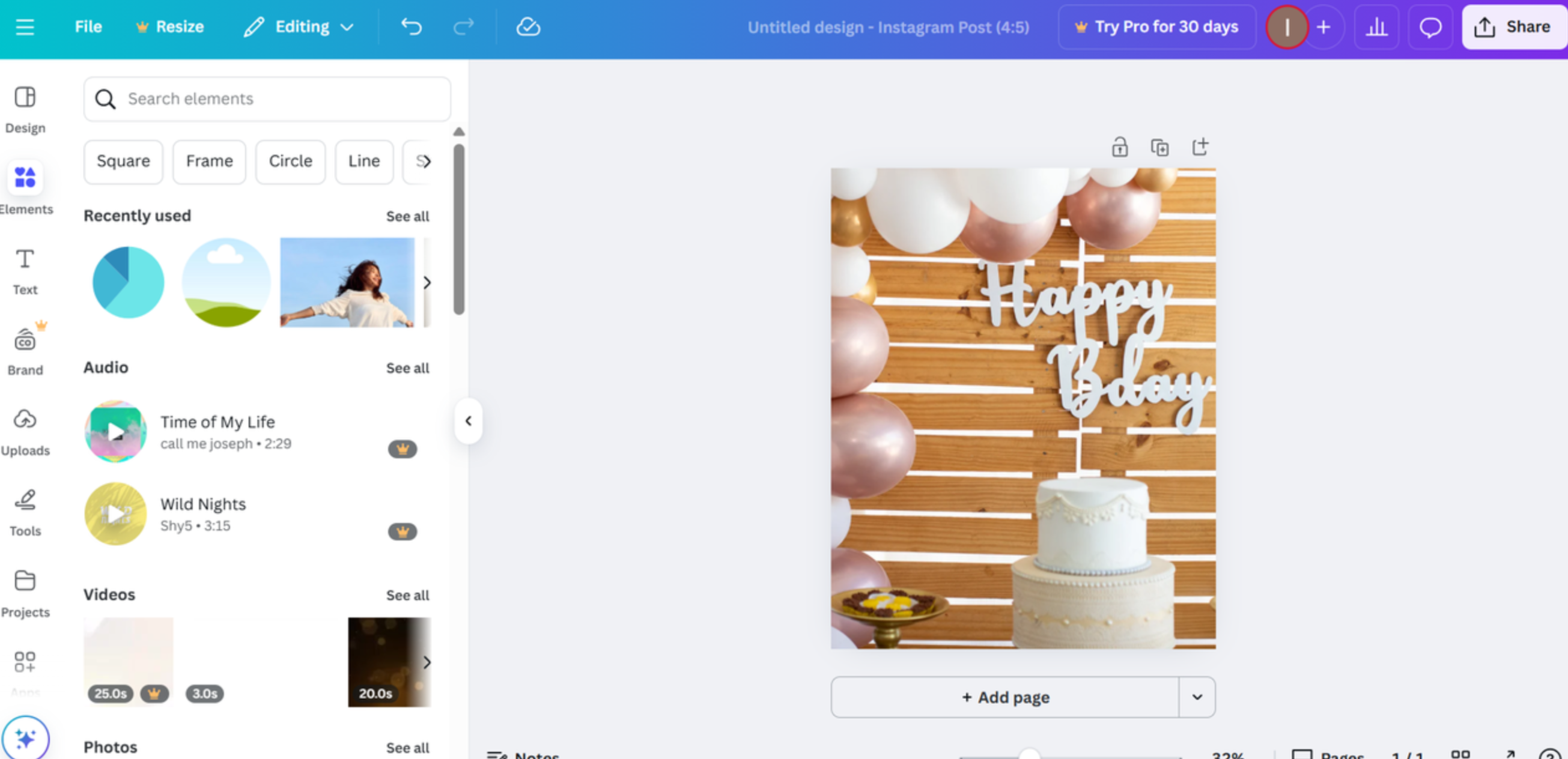Canva - l'outil pratique pour accéder aux images de joyeux anniversaire pour une amie