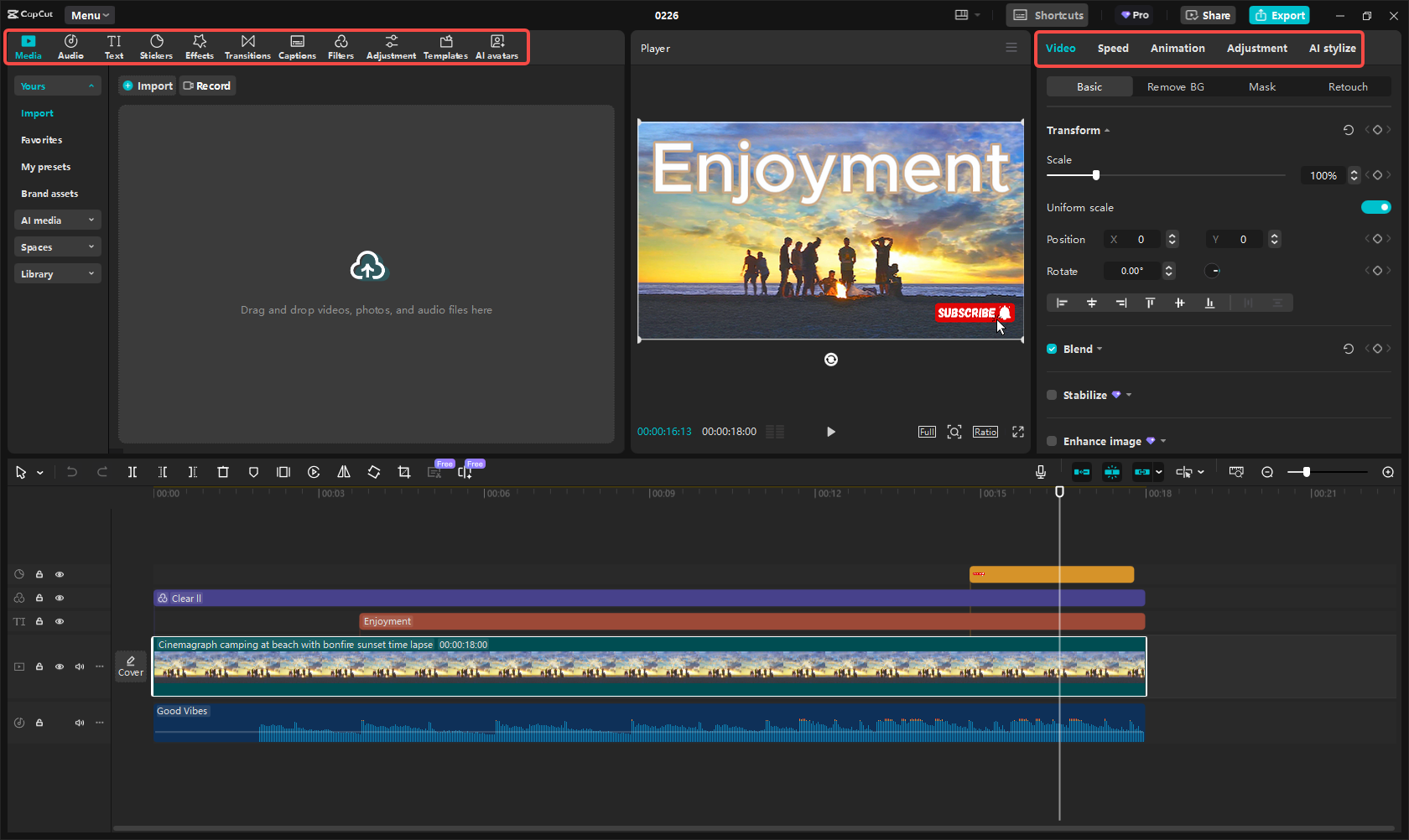Bearbeiten Sie Ihr YouTube-Video