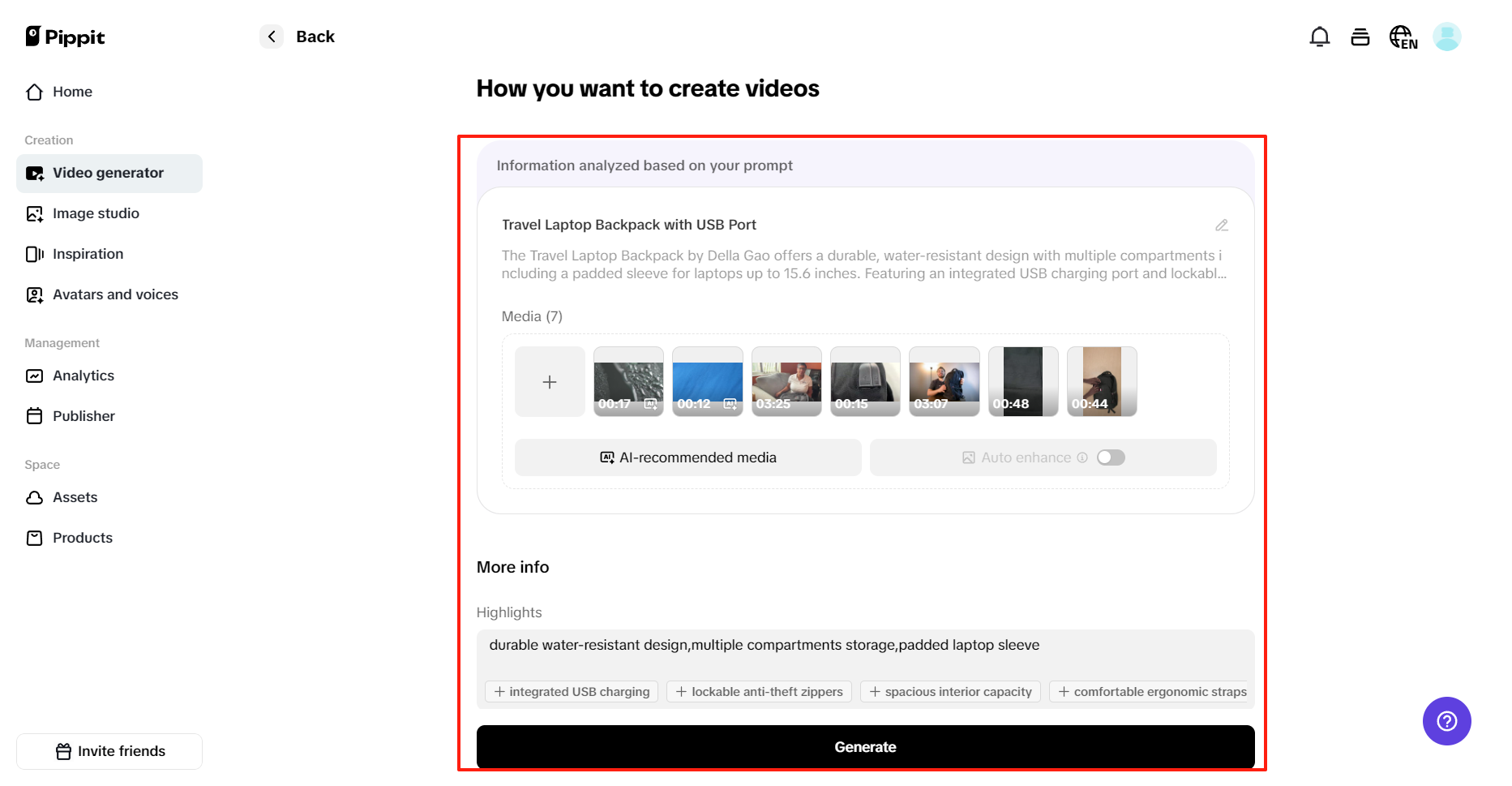 Add your product details