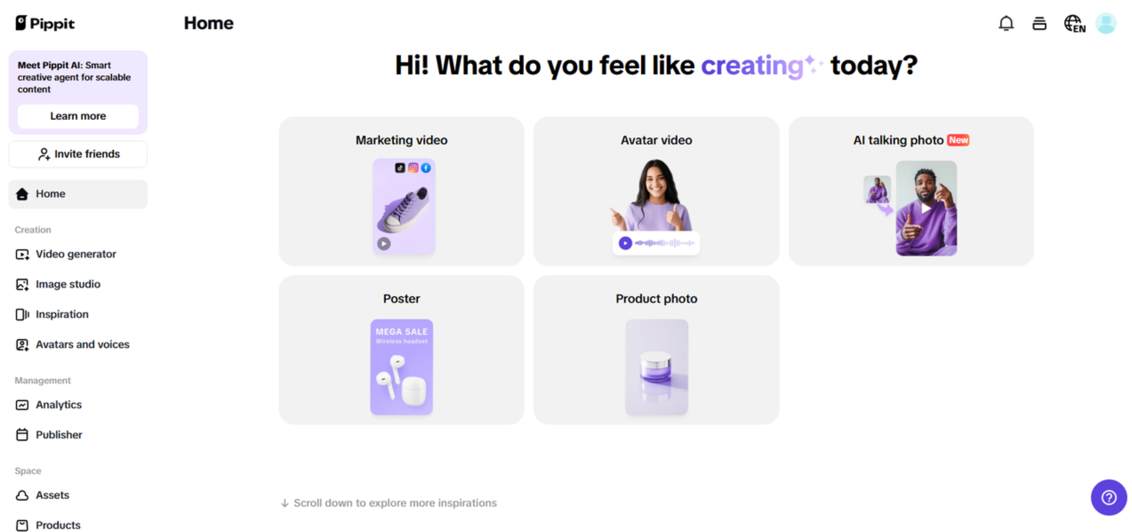 Pippit homepage