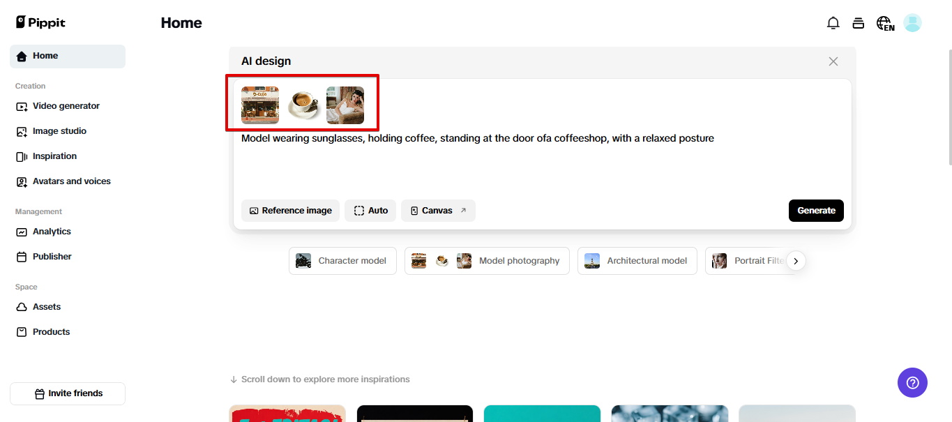Dukungan input dan output ganda di Pippit