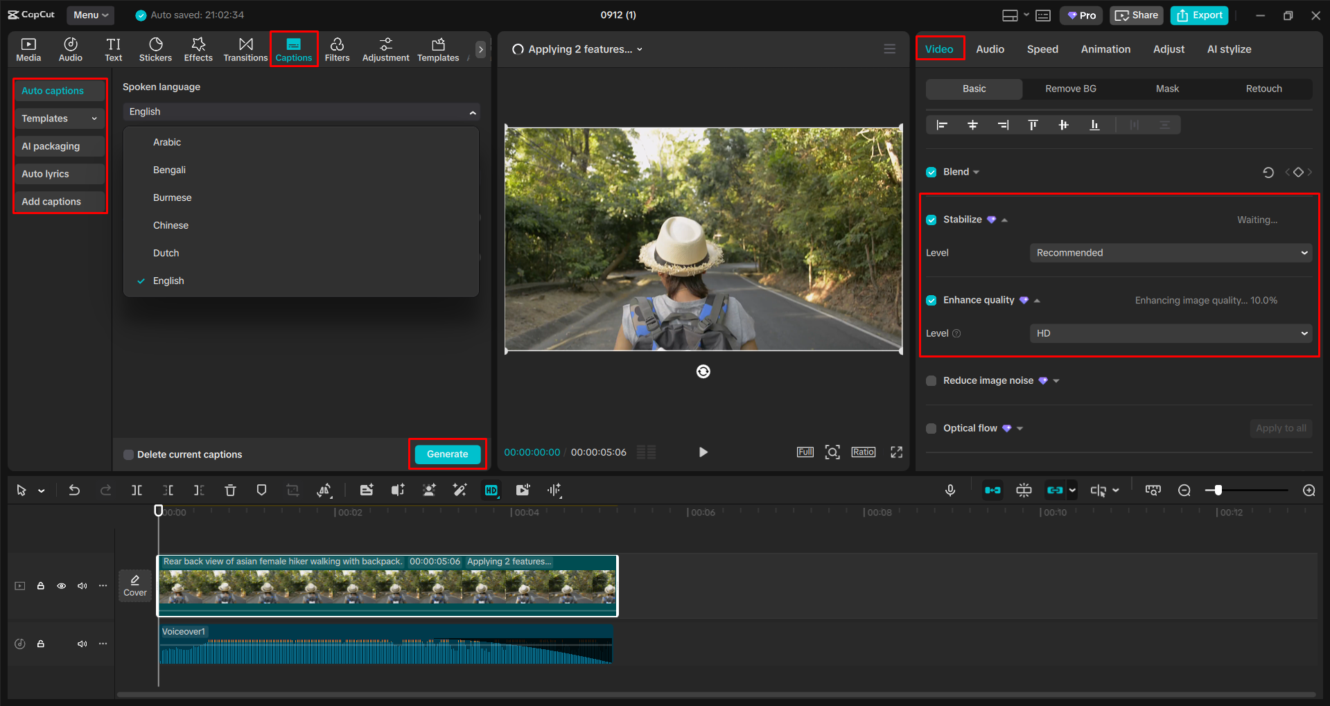 Editing GoPro footage with the CapCut desktop video editor