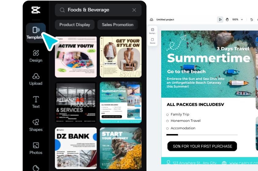 Modifiez et améliorez la sensation visuelle de votre affiche de devis en utilisant des modèles