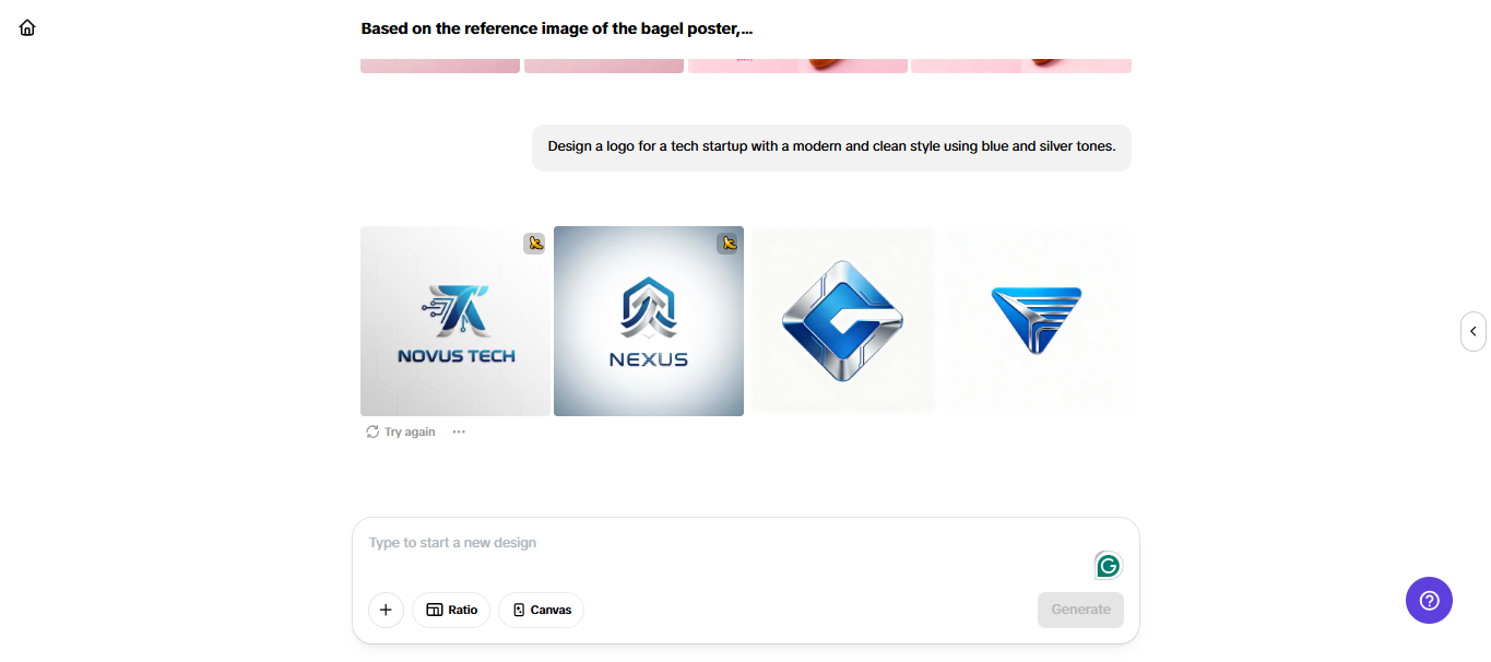 Дизайн логотипов с Pippit