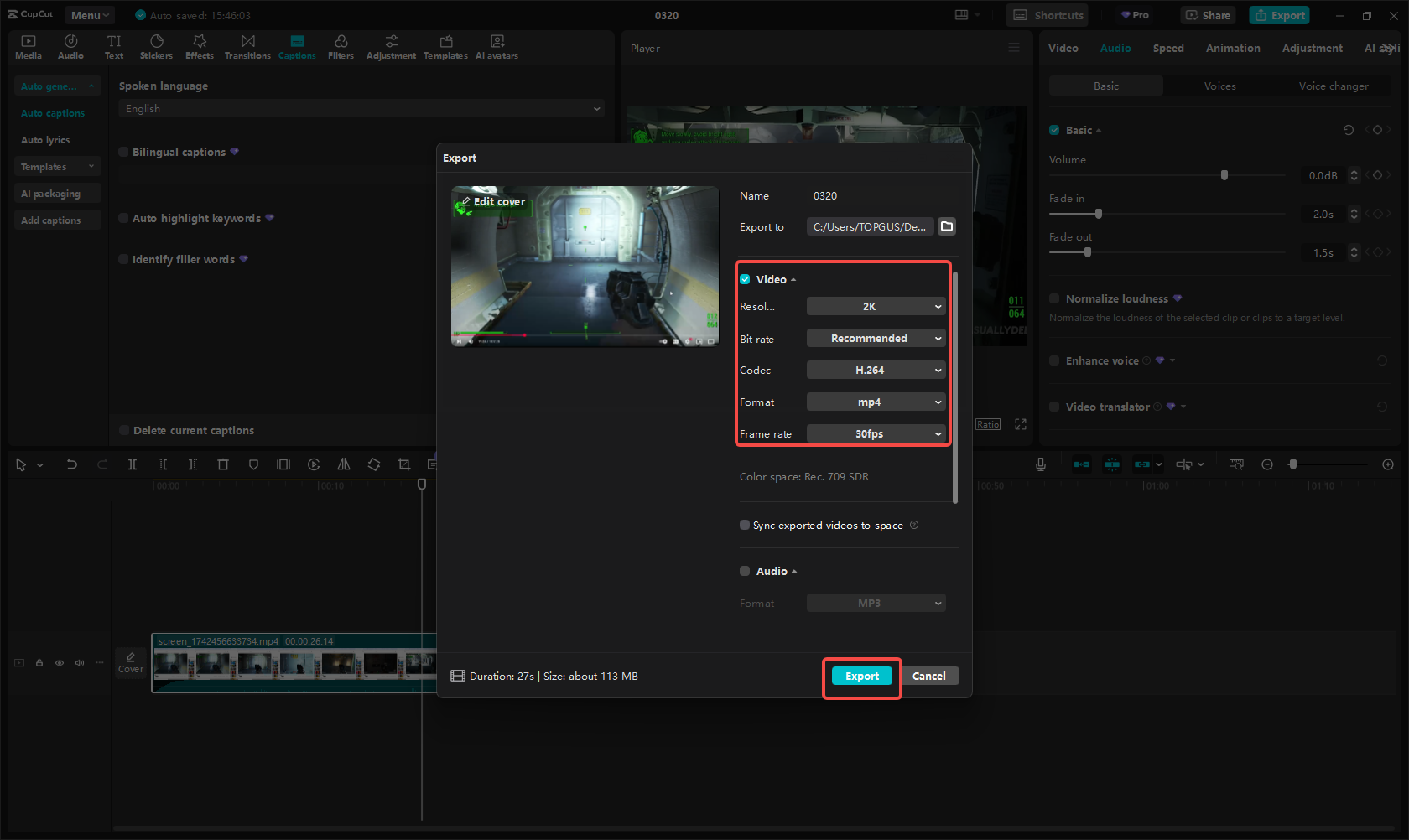 Exporter et partager la vidéo dans CapCut