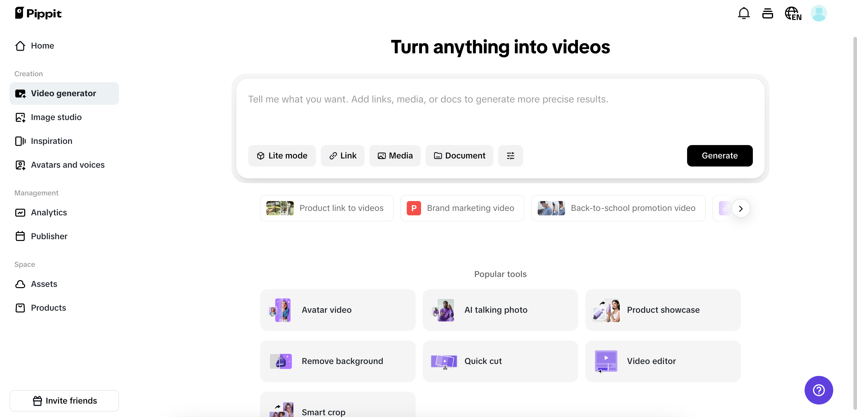 Create instant videos