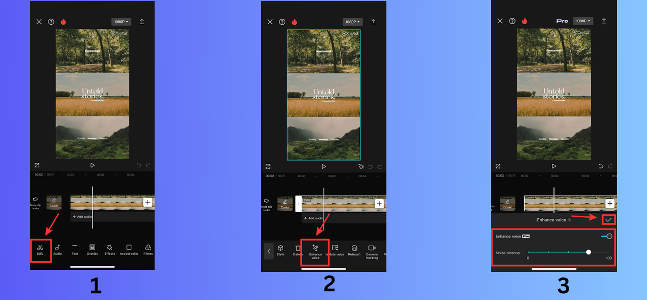 AI noise cleanup