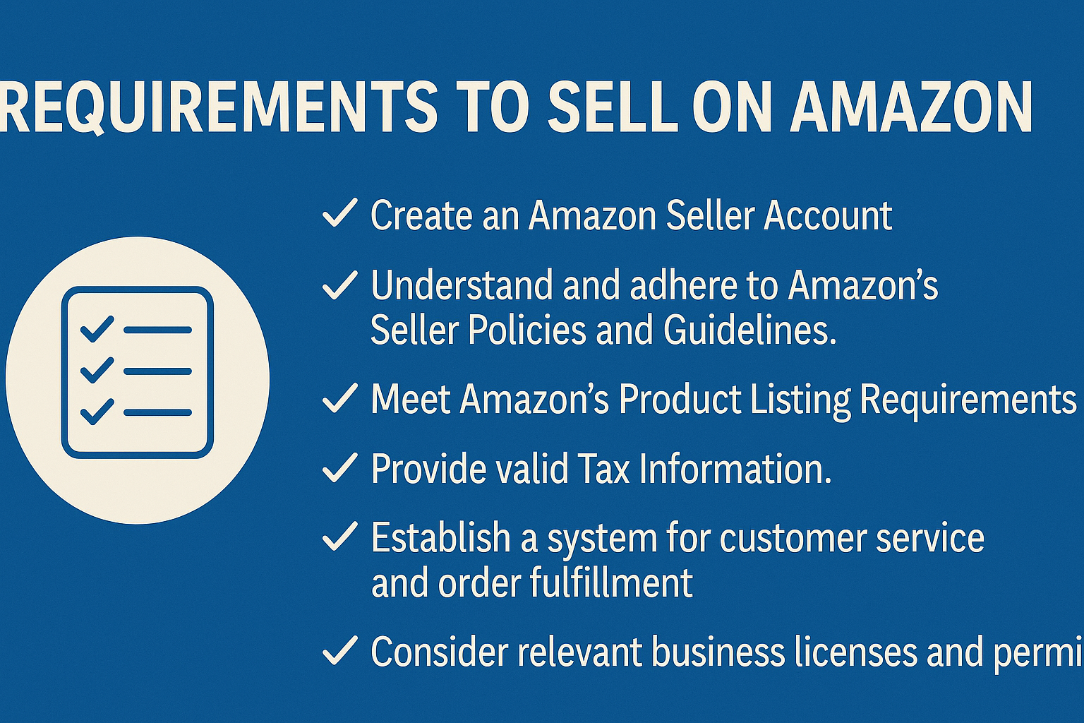 Requirements to sell on Amazon