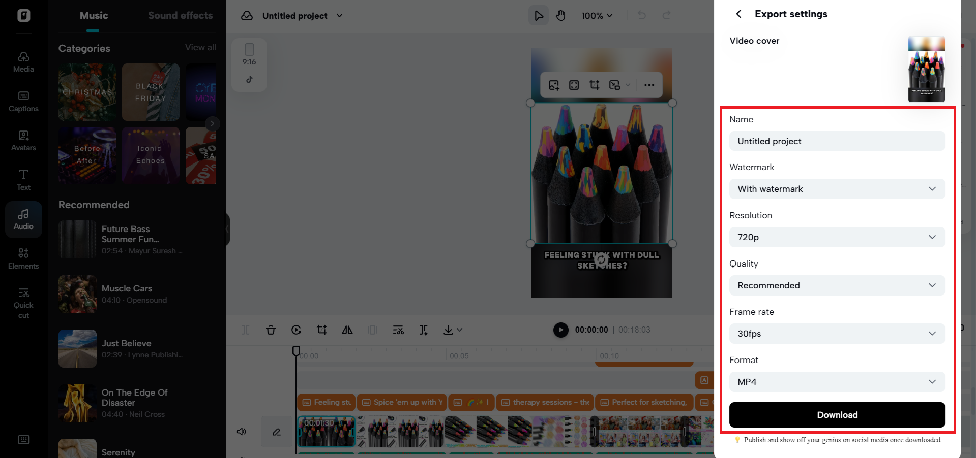 Export your video