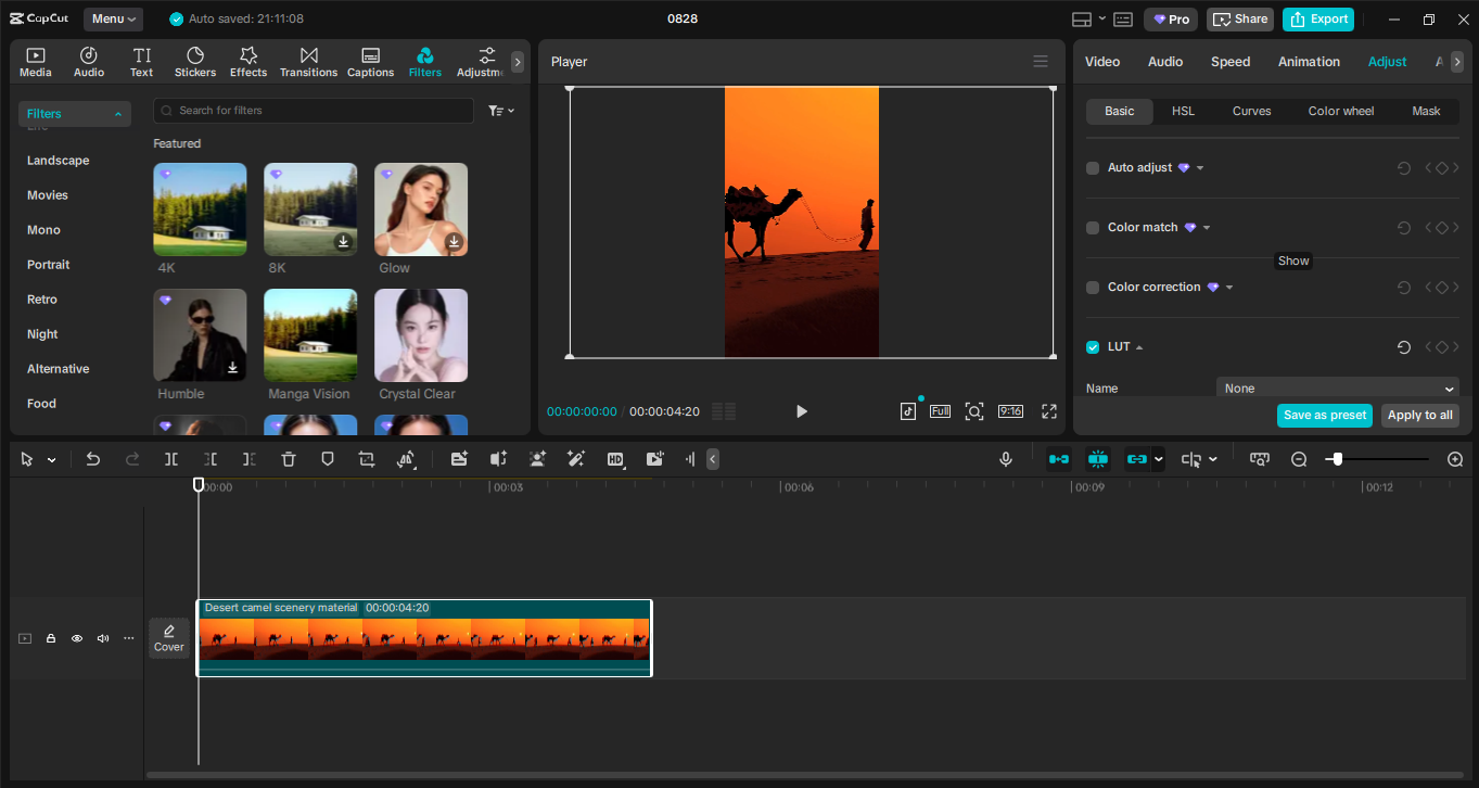 Pag-edit ng isang post sa Instagram sa CapCut desktop video editor