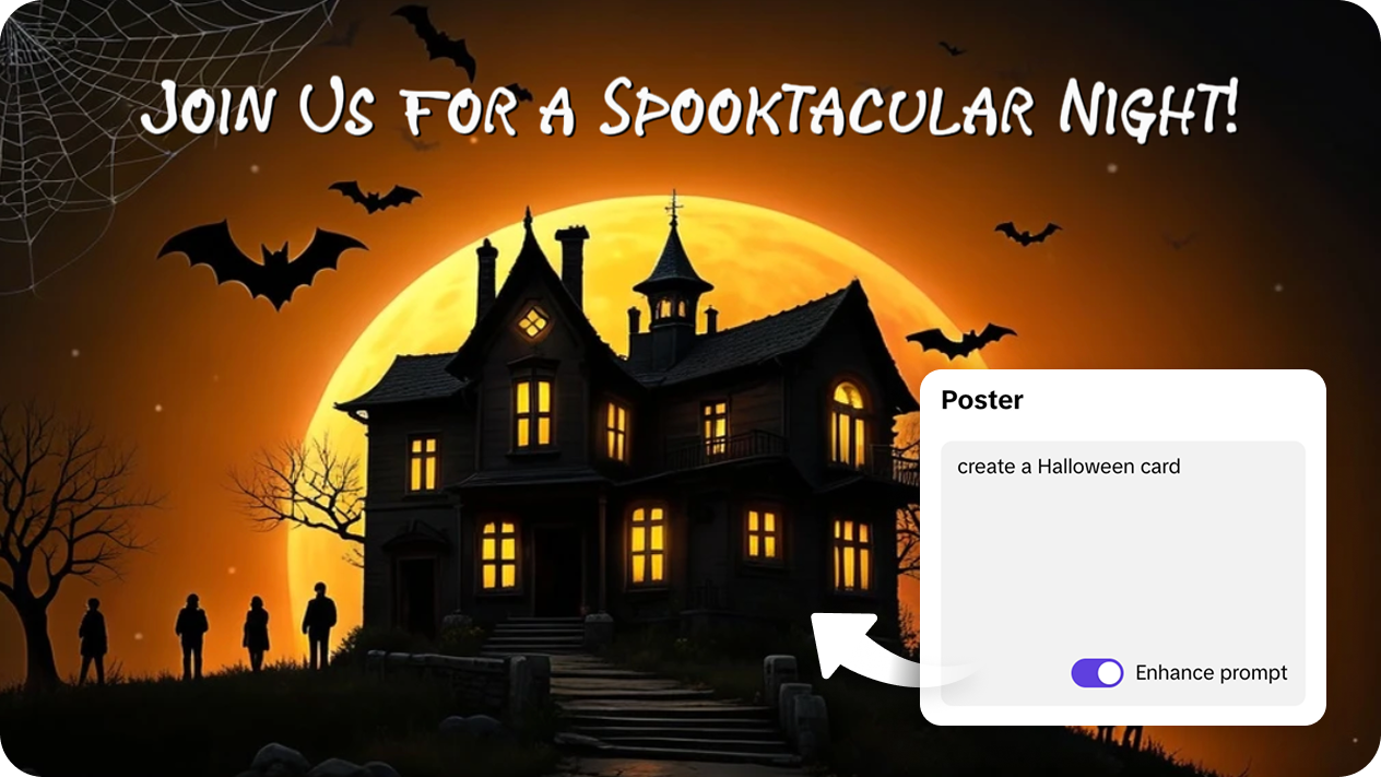 Create a Halloween card with prompt
