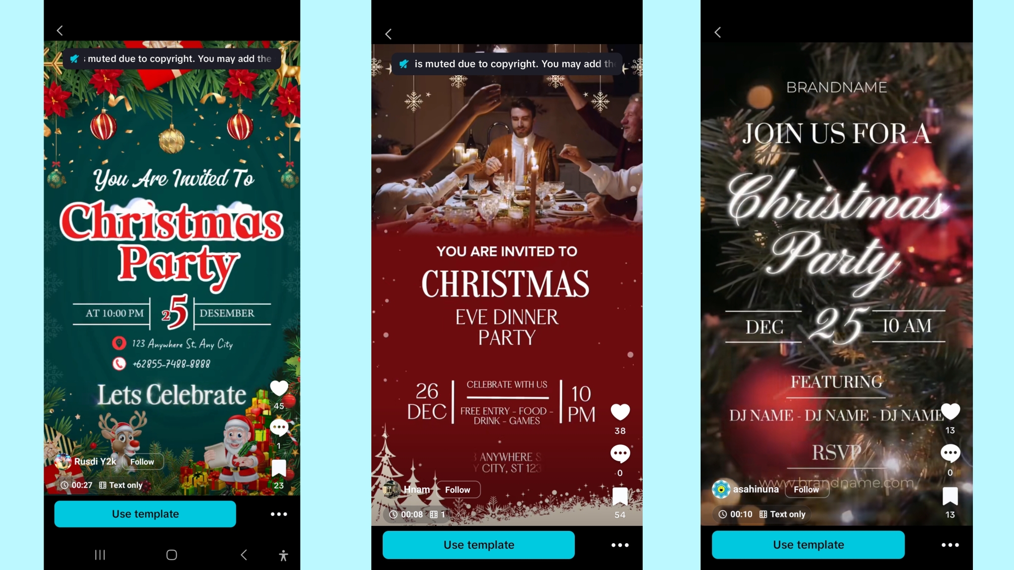 Classic Christmas Party Invitation Template (Traditional Elegance)