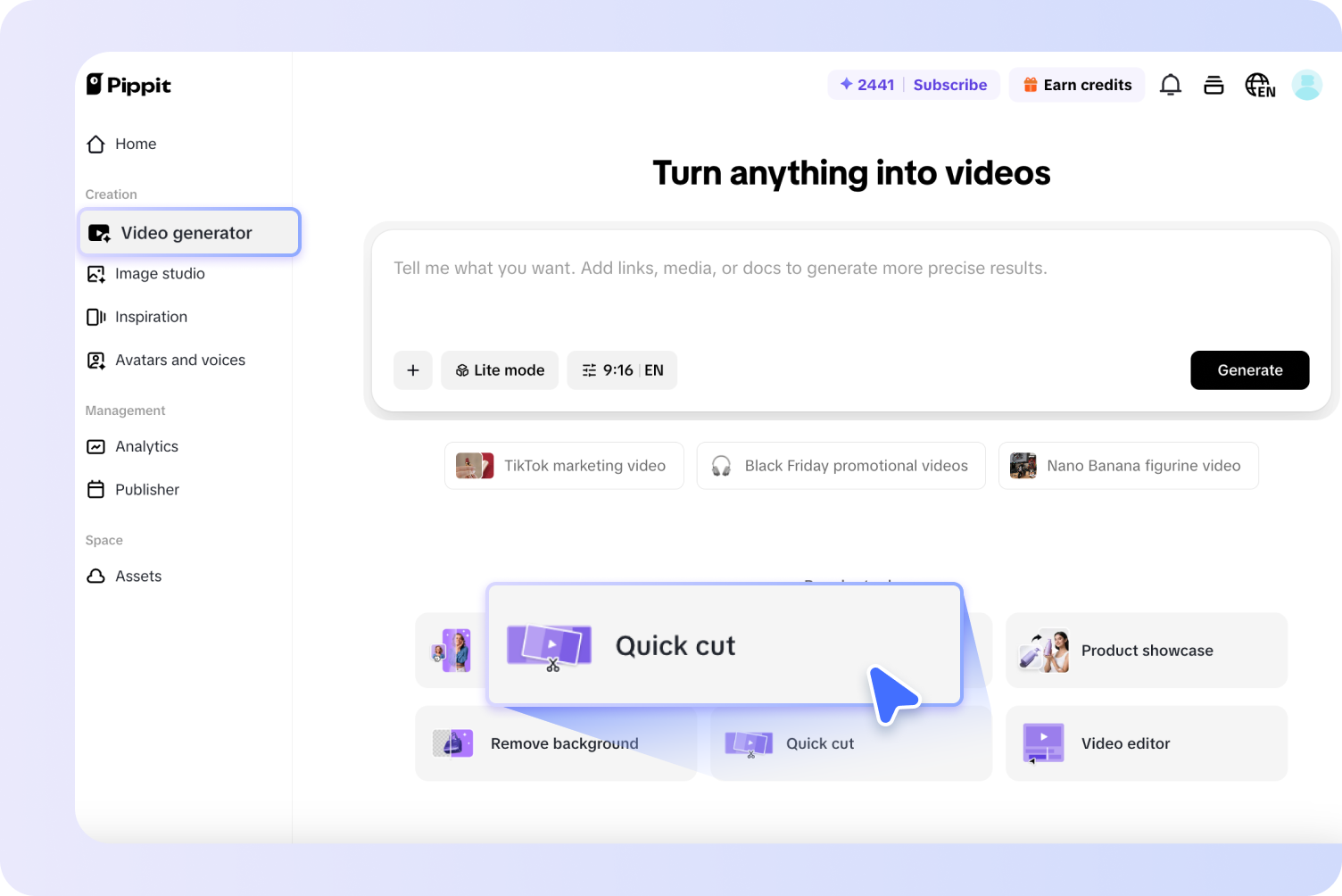 Upload the video to the editor