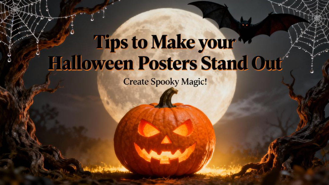 Ideas para que tus carteles de Halloween brillen.