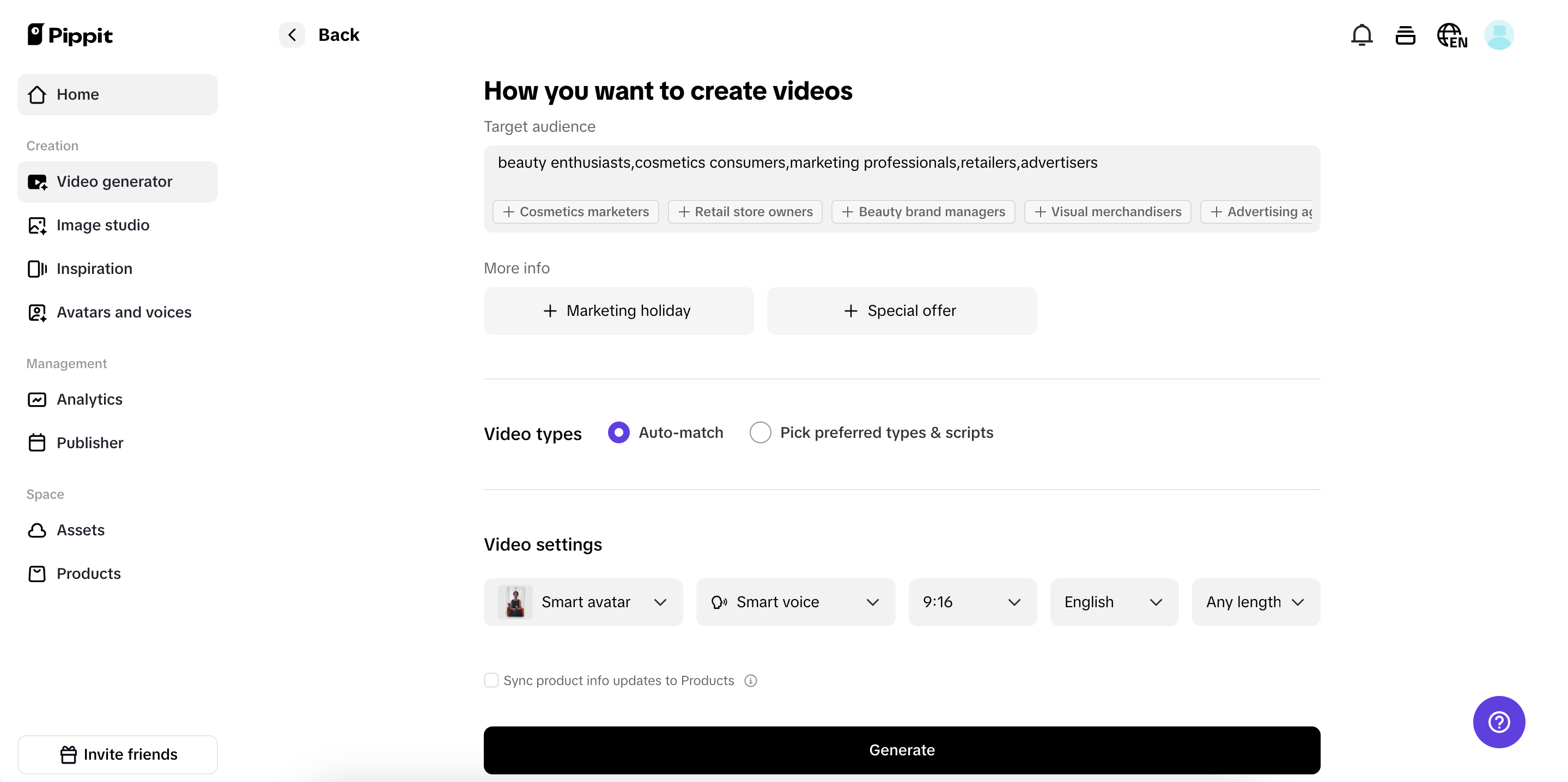Customize video settings