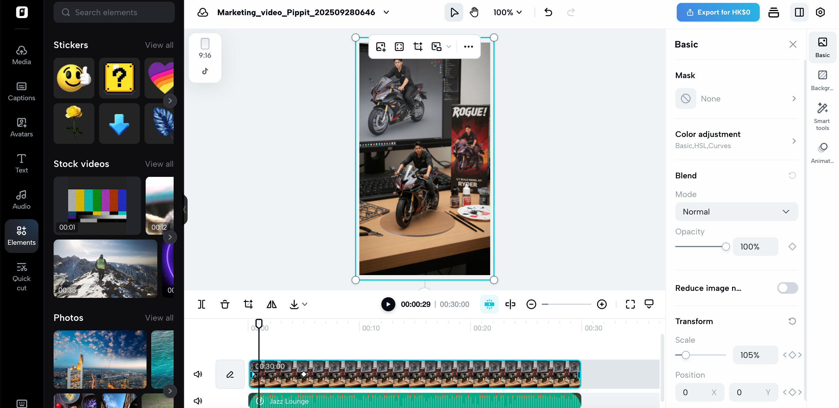 Ajusta el contenido de tu video