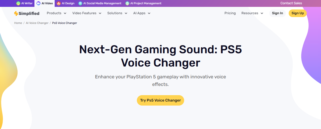 Simplified - a user-friendly voice changer for PS5