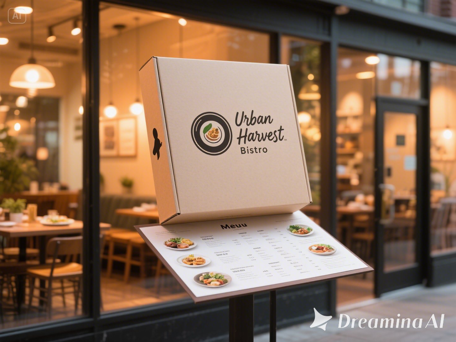Restaurant mockup presentation