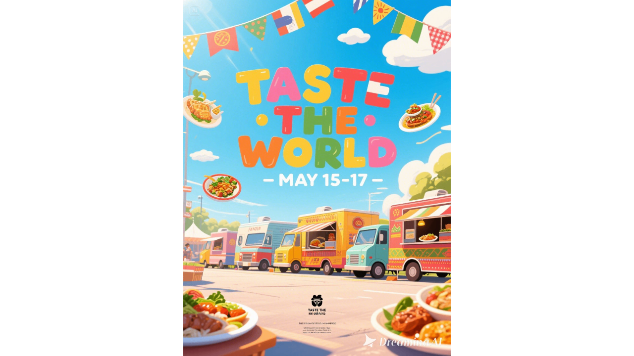Poster acara festival makanan