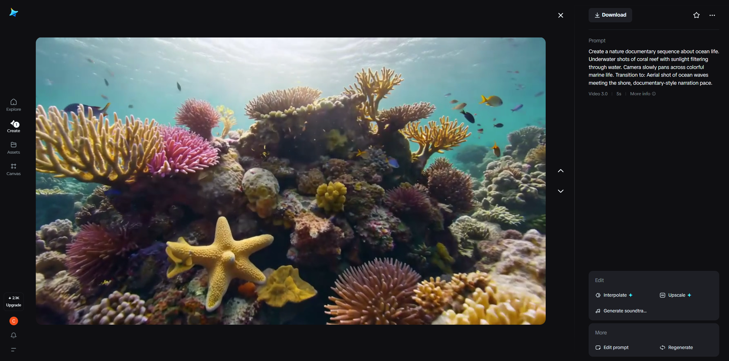 Documentary-style sequence