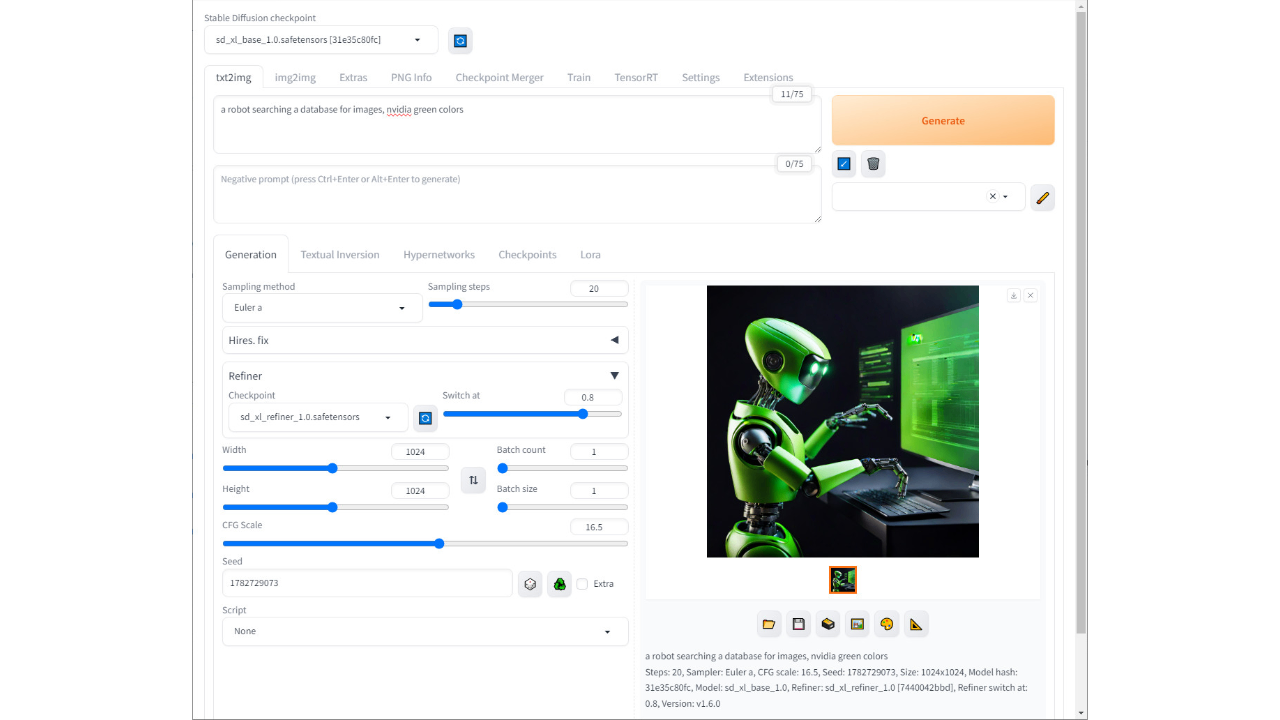 Generazione di immagini con NVIDIA Jetson AI Labs