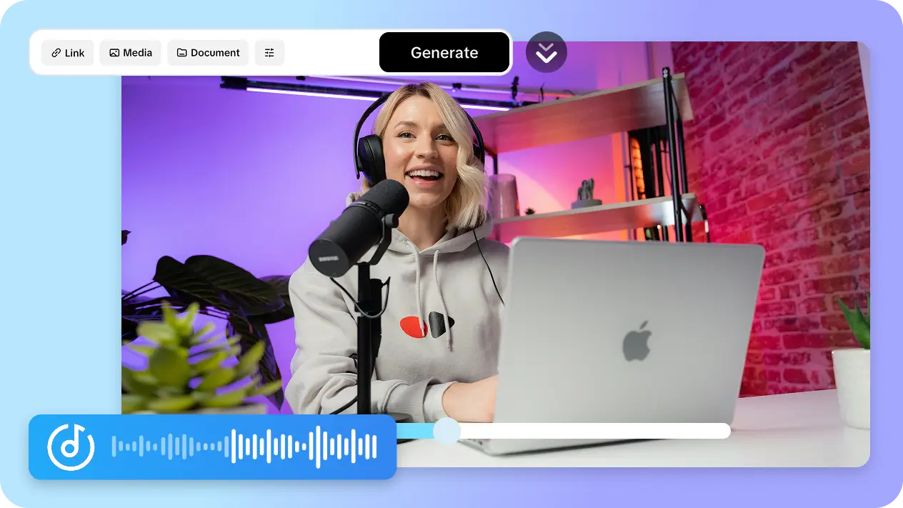 Instantly create videos from product links or media