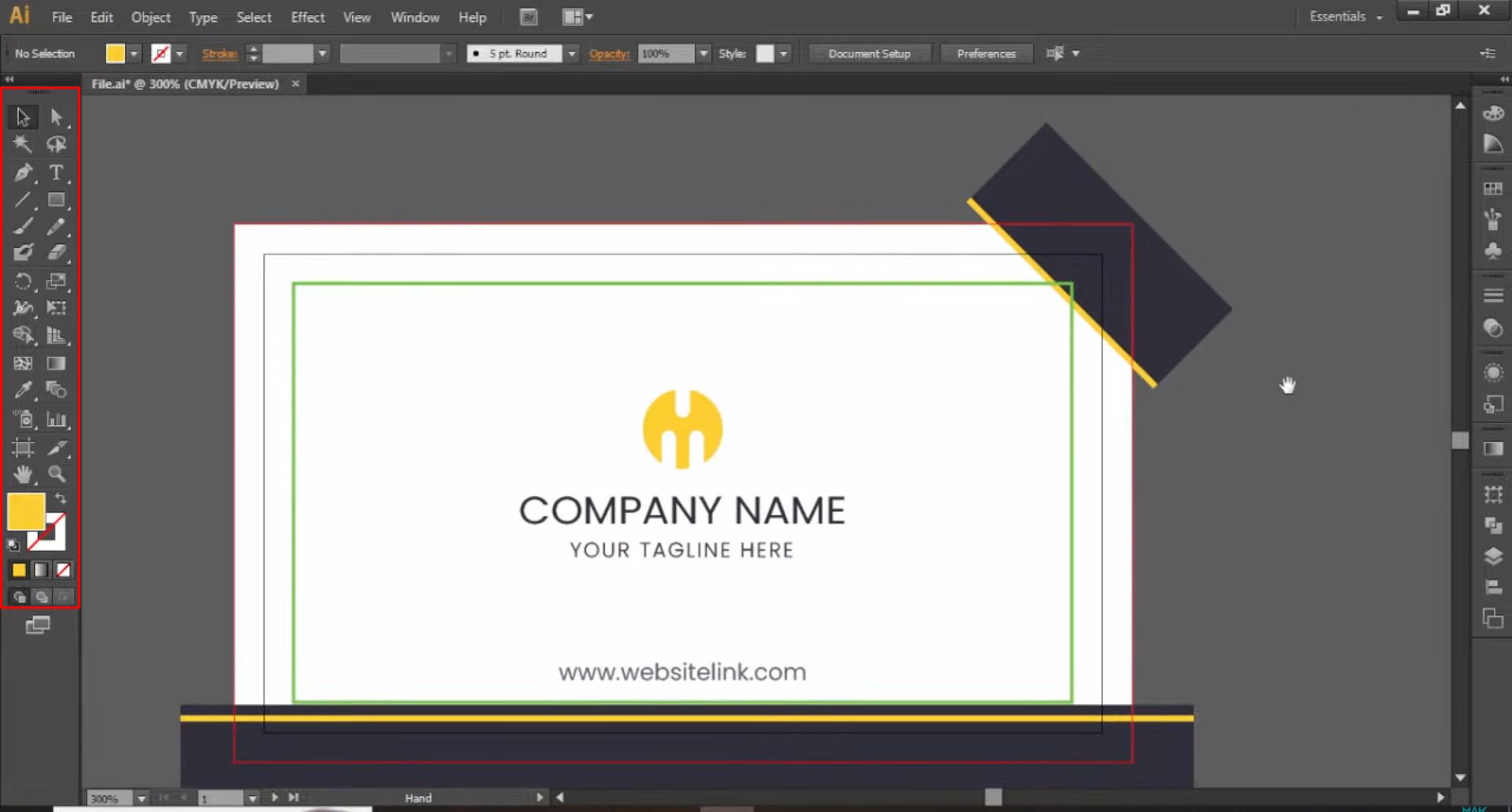 Come realizzare un biglietto da visita in Illustrator.