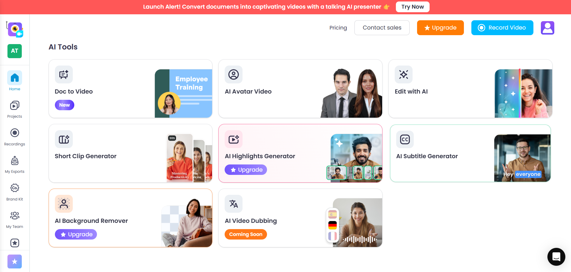 อินเทอร์เฟซของ Vmaker AI