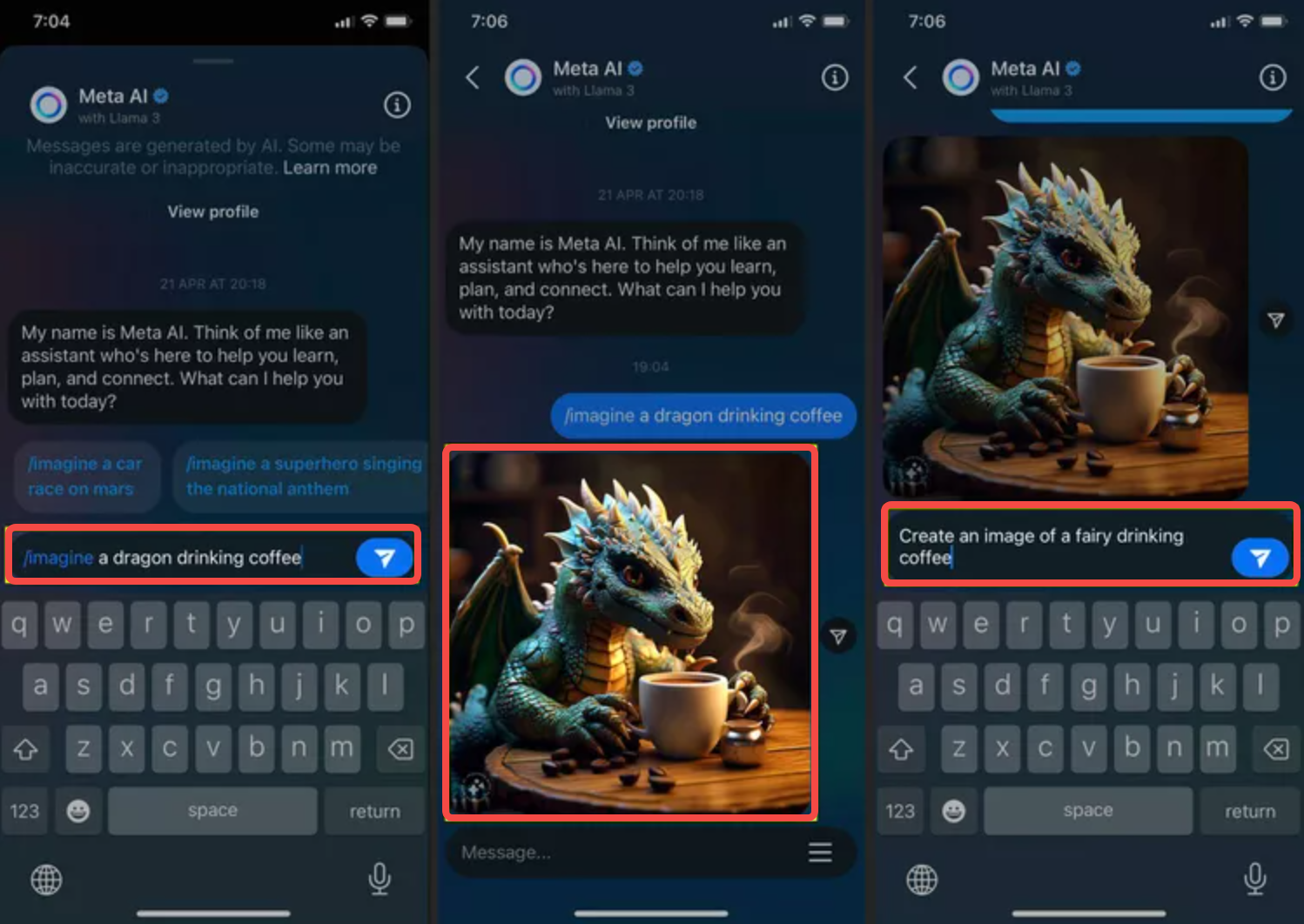 إنشاء الصور باستخدام مُنشئ الصور Meta AI على Instagram