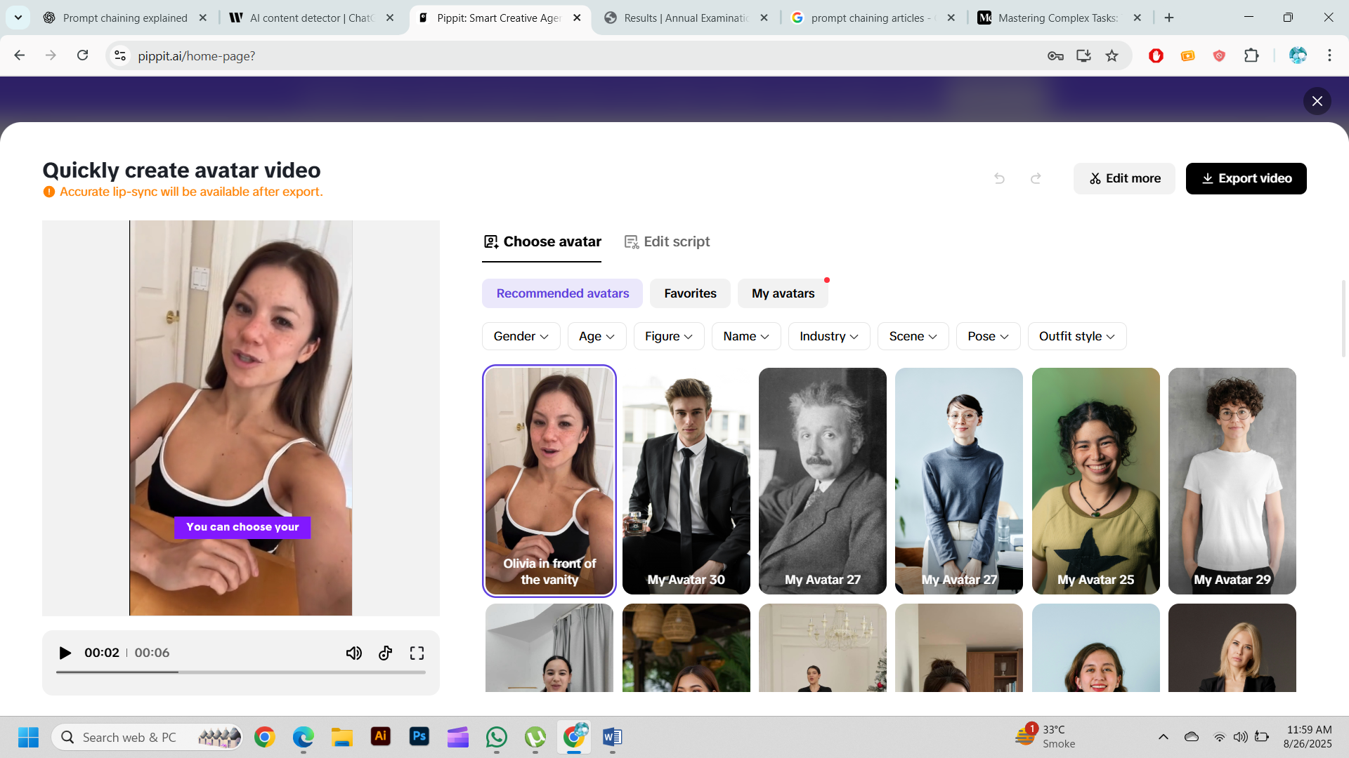 Crear avatares personalizados