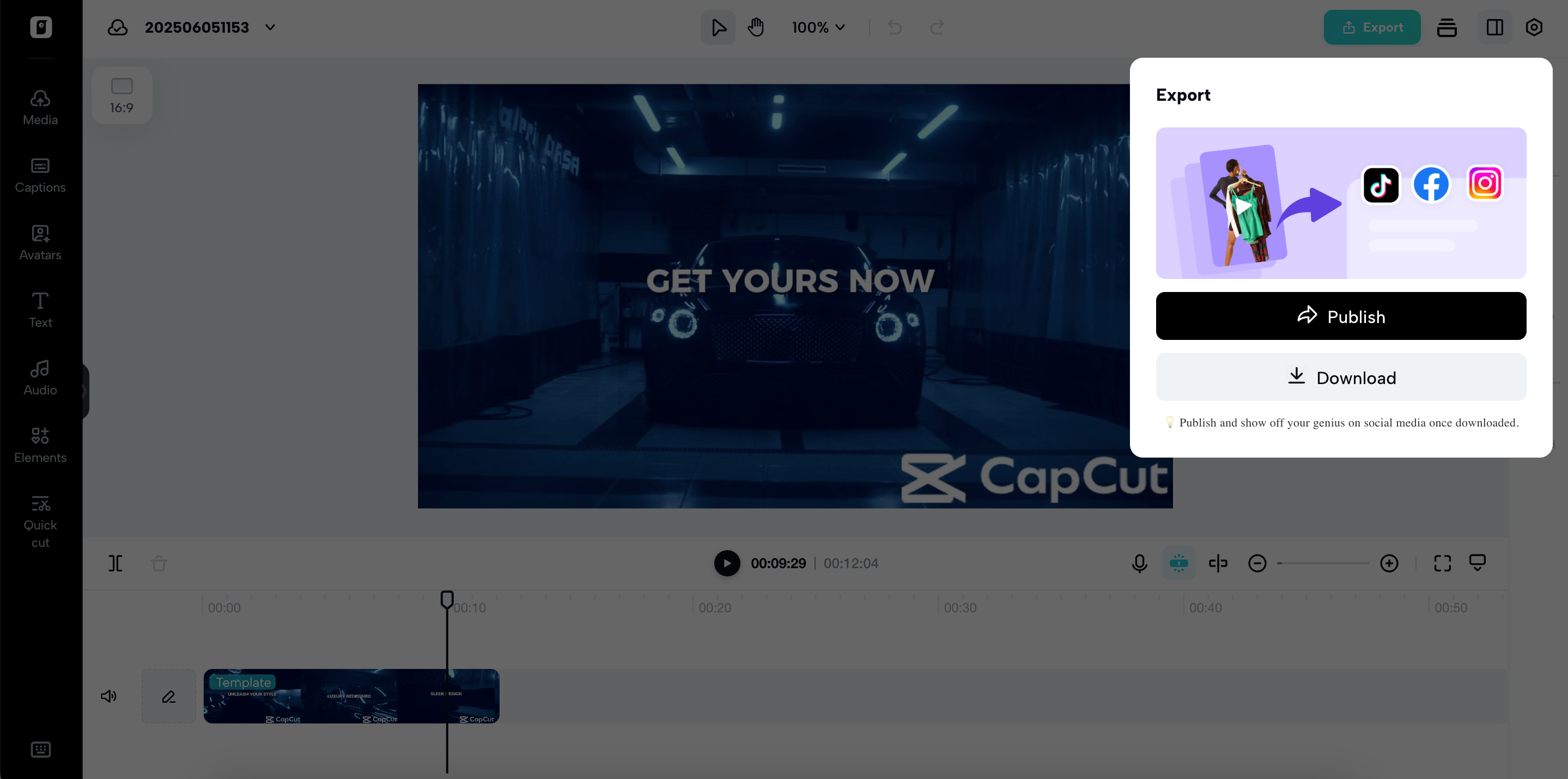 Export your automotive video