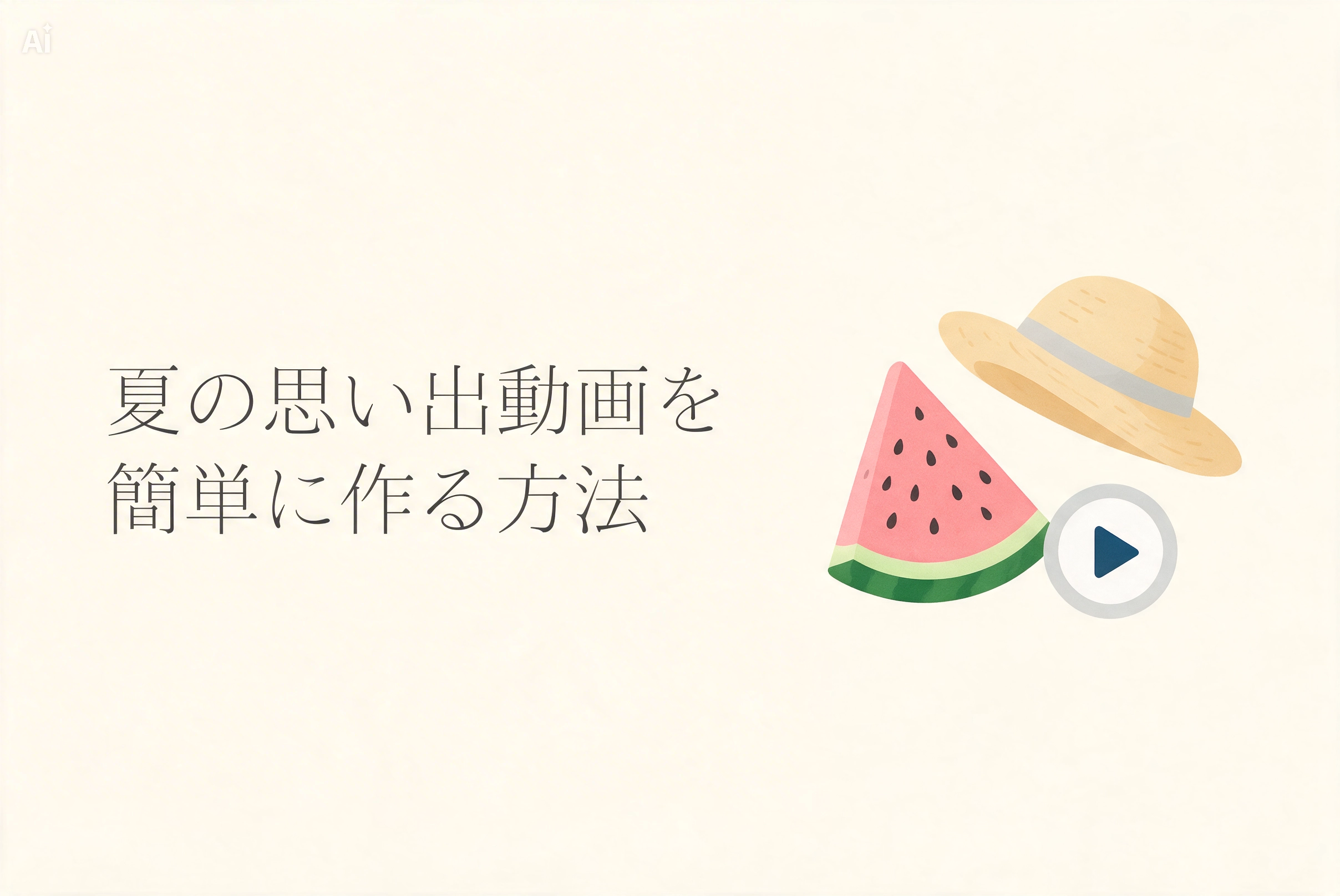 夏の思い出動画を簡単に作る方法のバナー画像