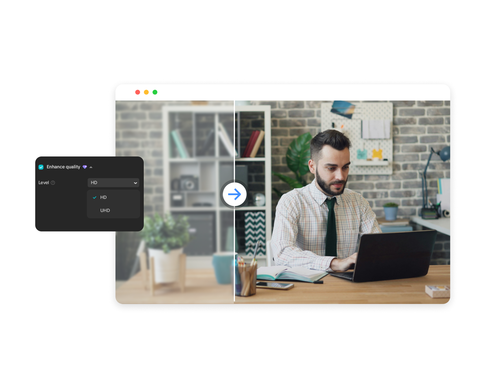 CapCut's AI video enhancer