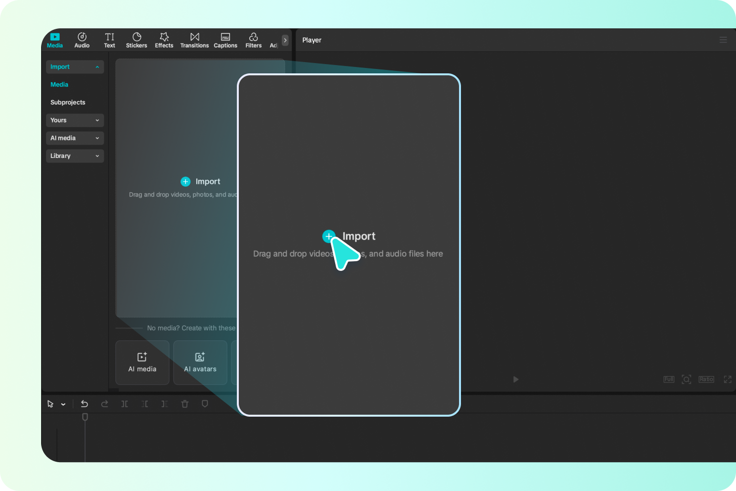 Importing video into the CapCut desktop video editor