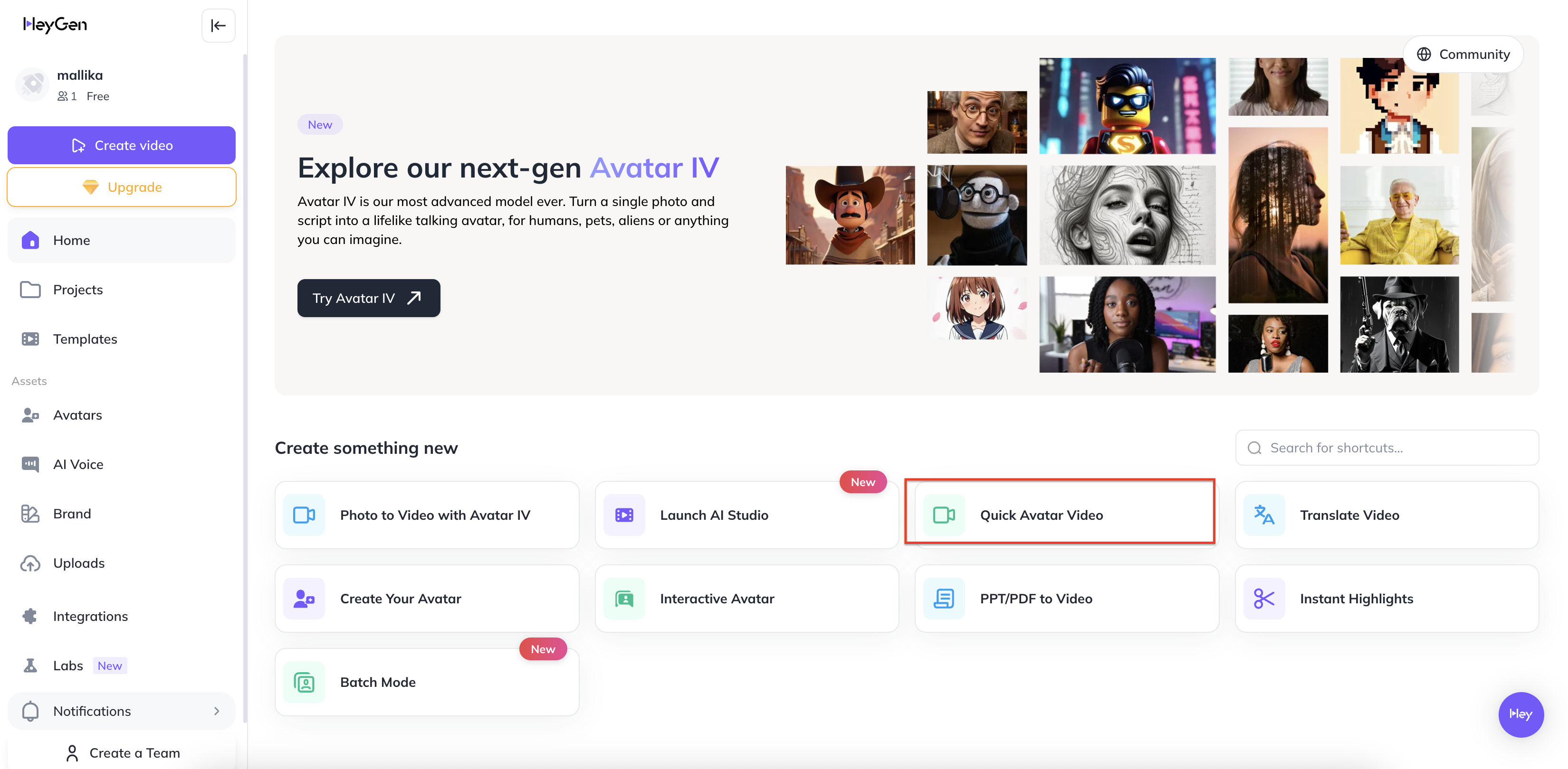 Crea video con avatar AI