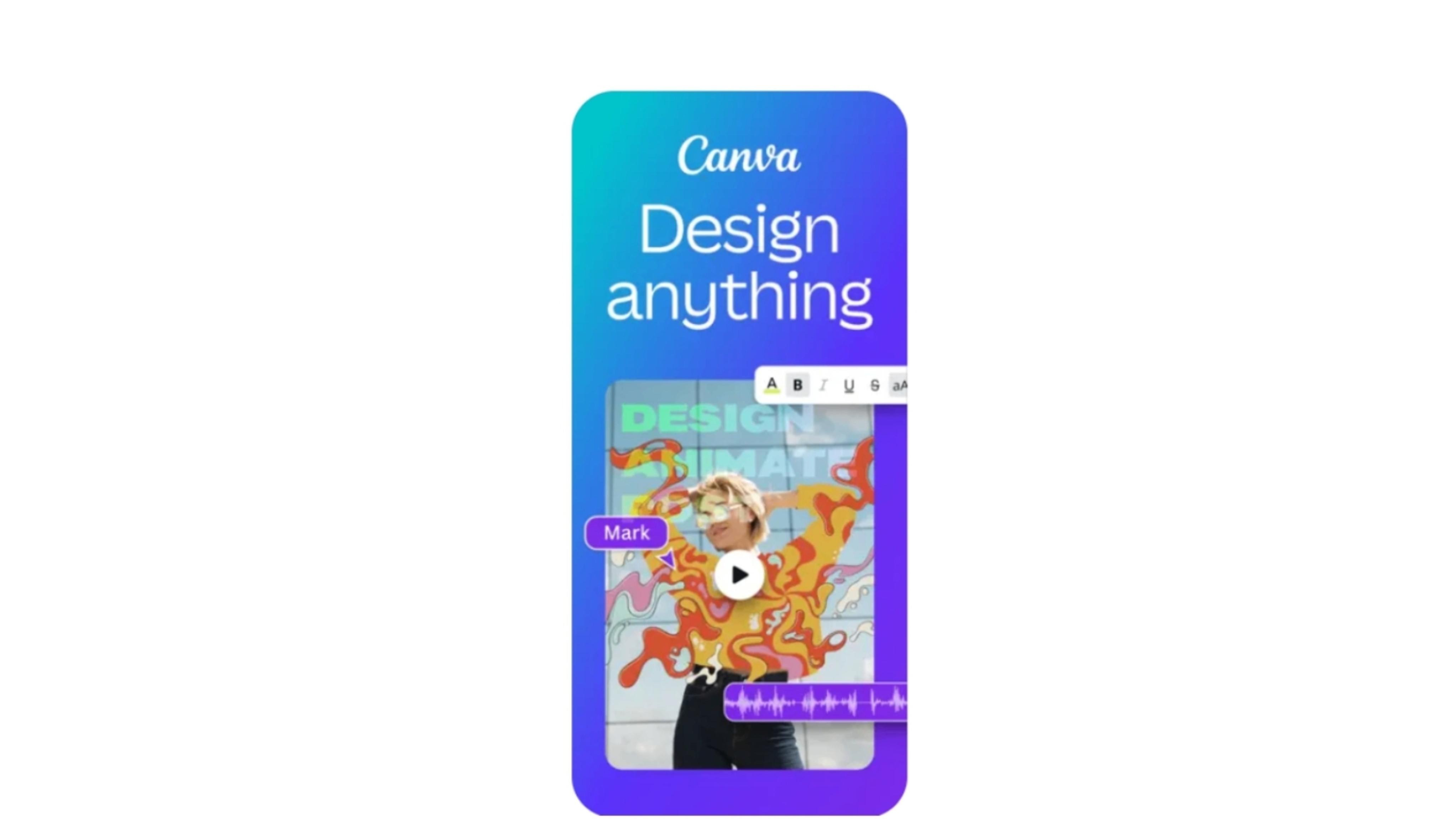 Interfaccia dell'app Canva