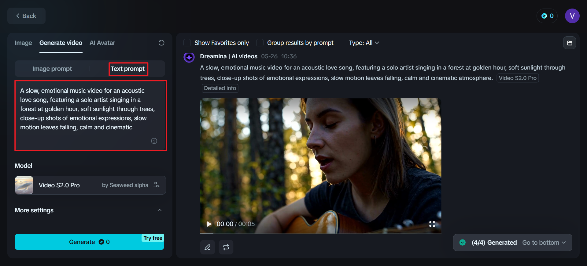 ai müzik videosu oluşturur