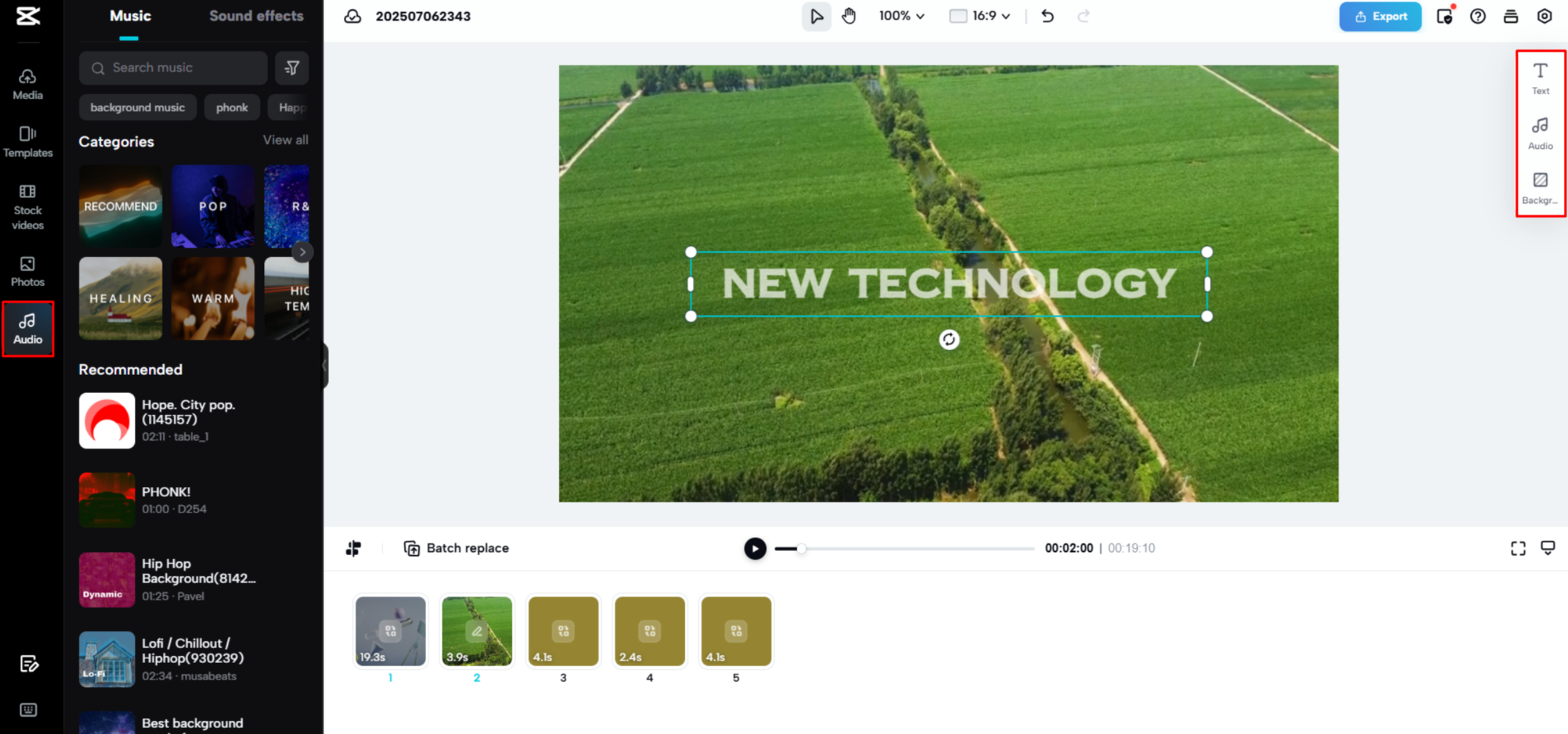 การแก้ไขเทมเพลตอินโทร 3D ใน CapCut Web