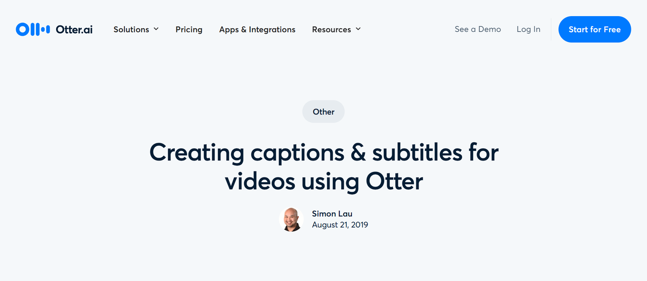 Otter.ai's interface