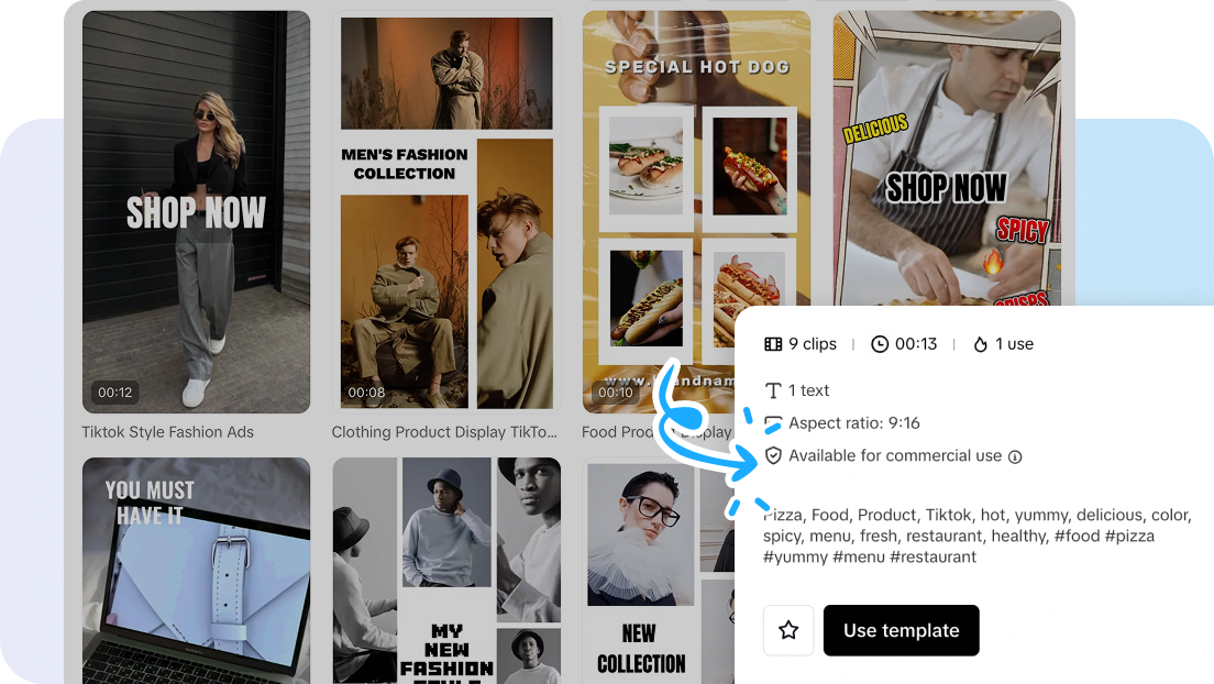 Vertical video templates