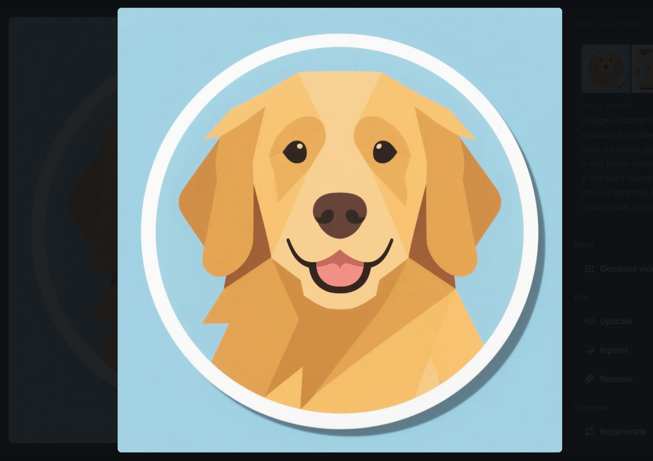 Pet portrait coasters