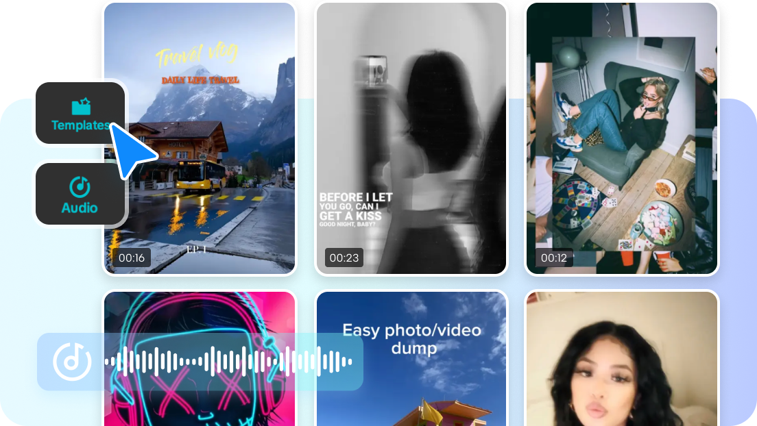 Using free templates, stock videos, and audio in CapCut's video editor