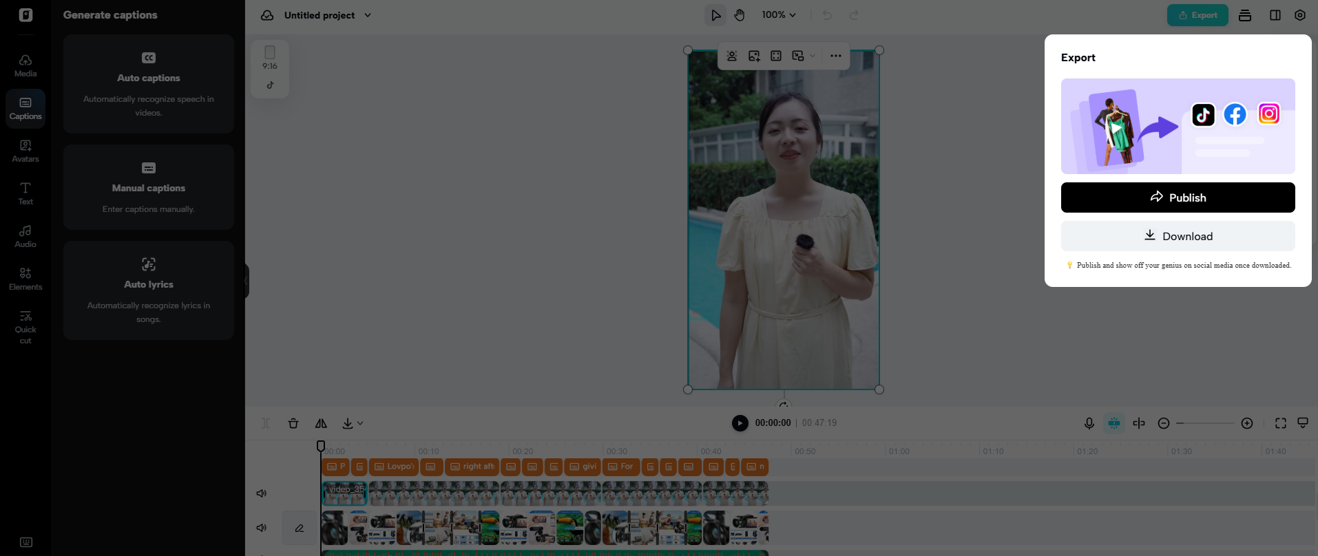 Export your video