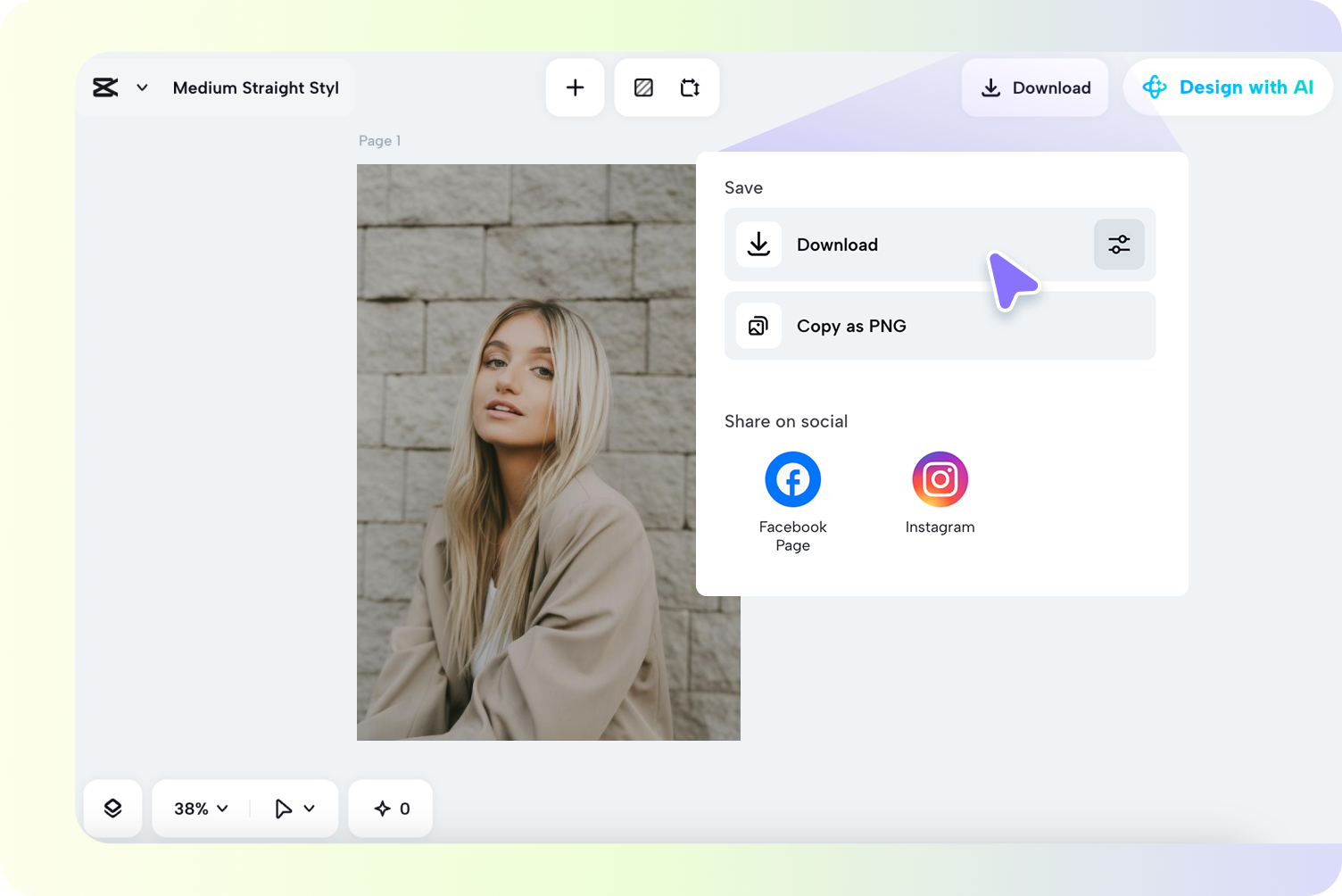 Export and share your masterpiece