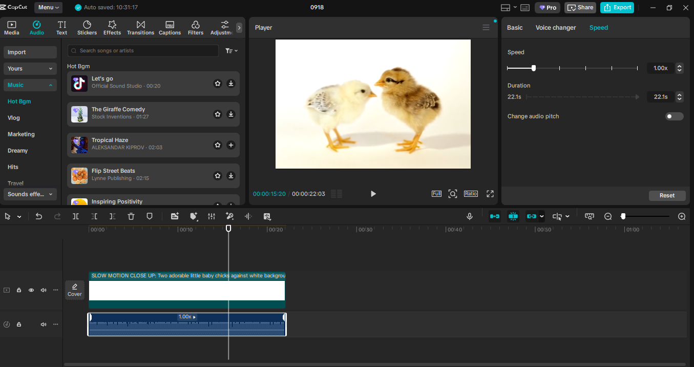 Importing video into the CapCut desktop video editor