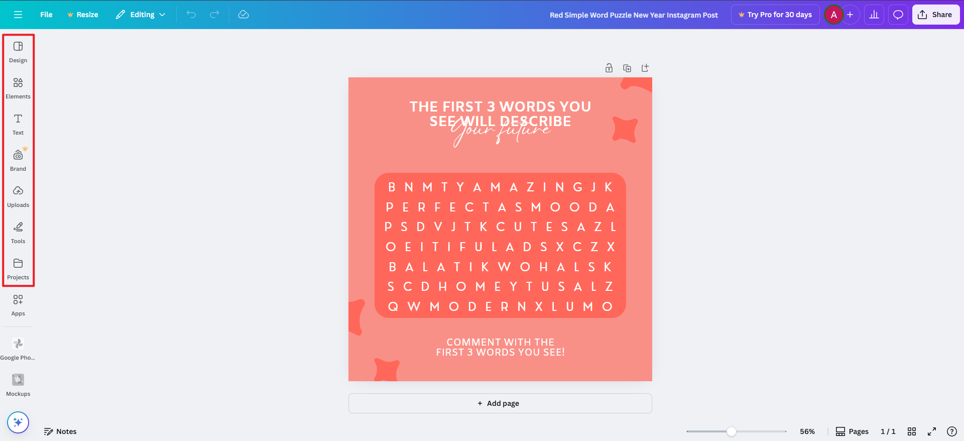 create my word search