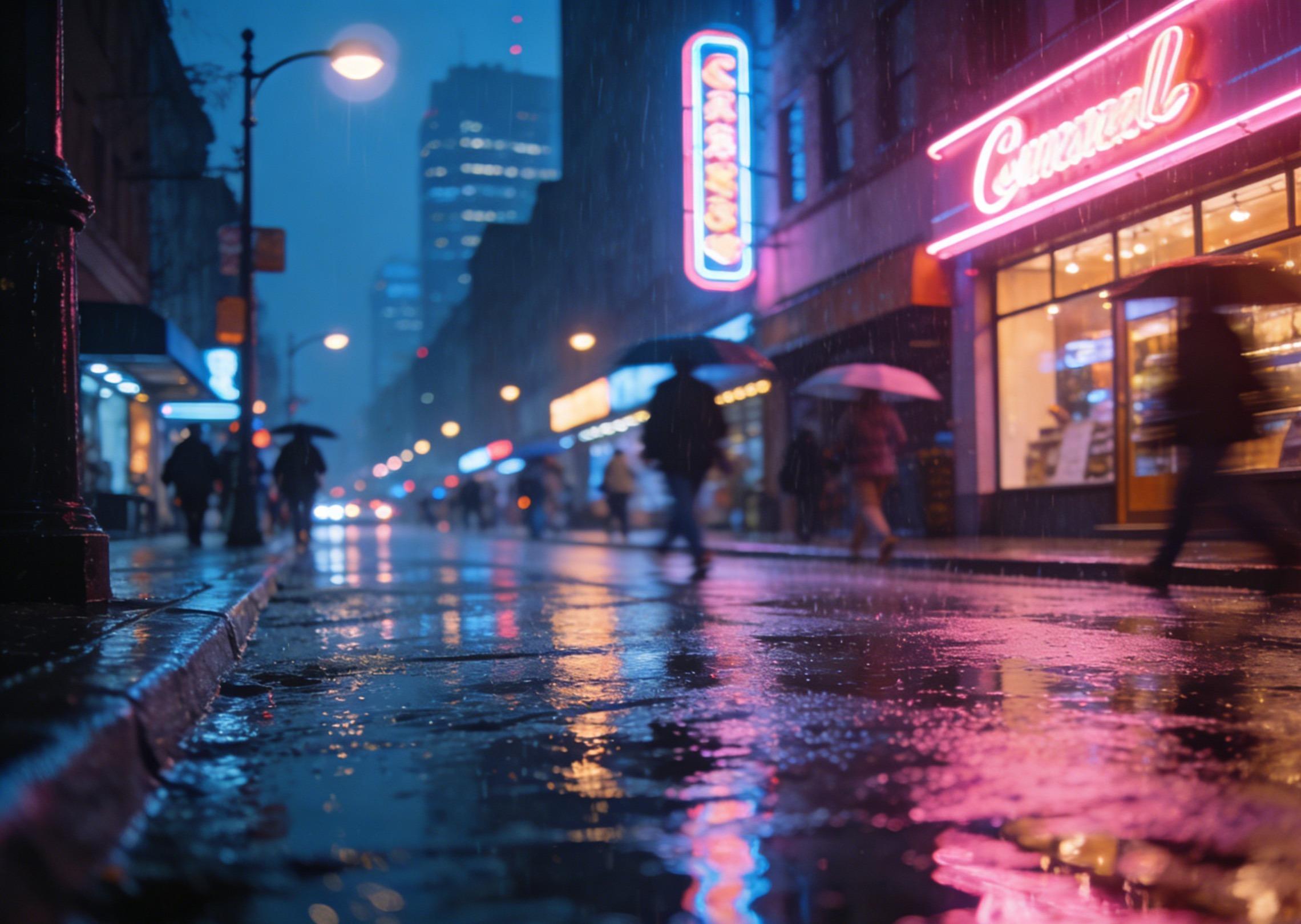 Jalan kota modern di malam hari