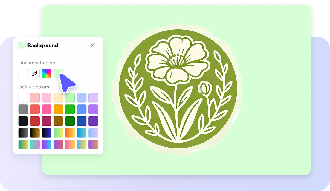 Design custom circle logos using manual options