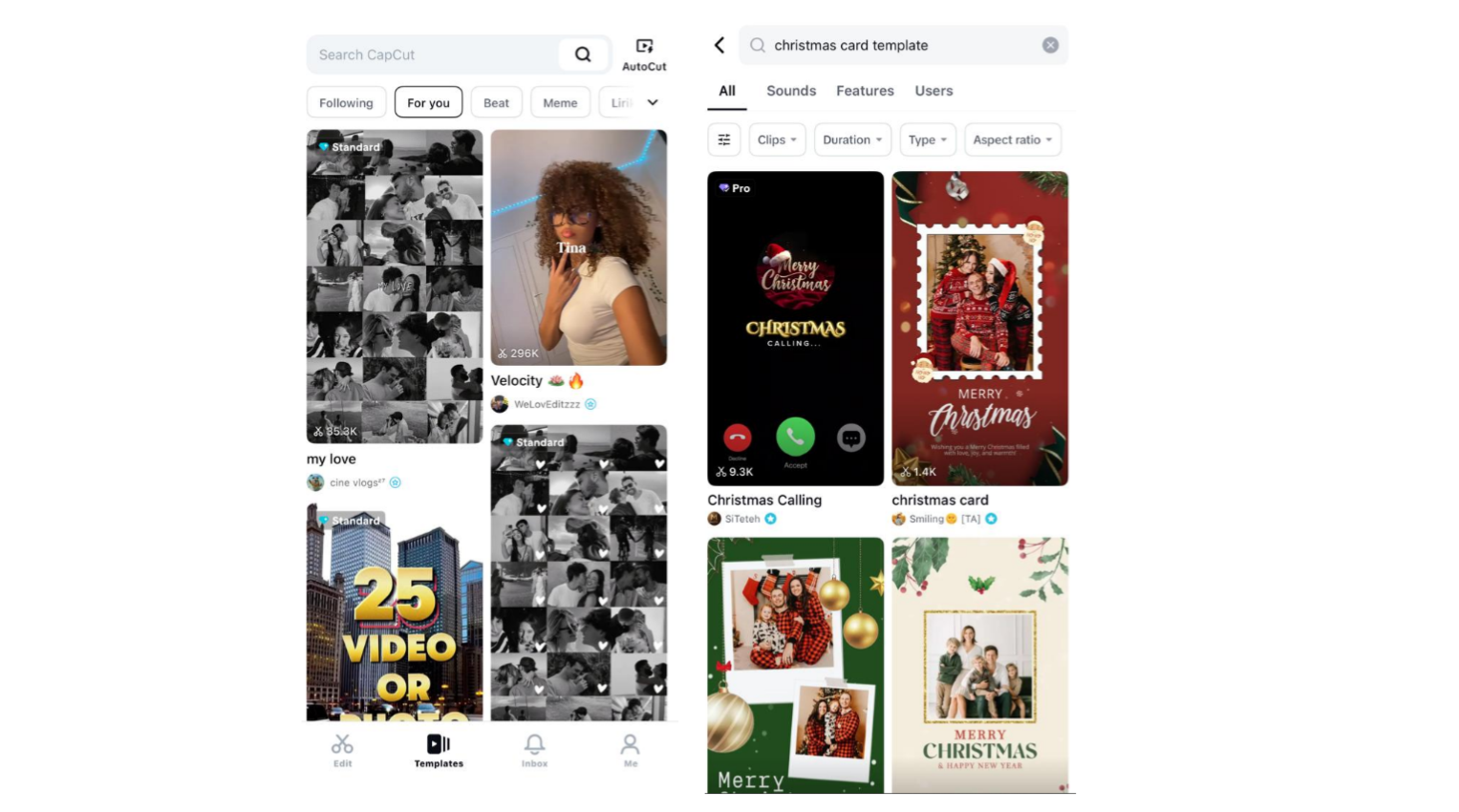 Select Christmas card template and upload your photo